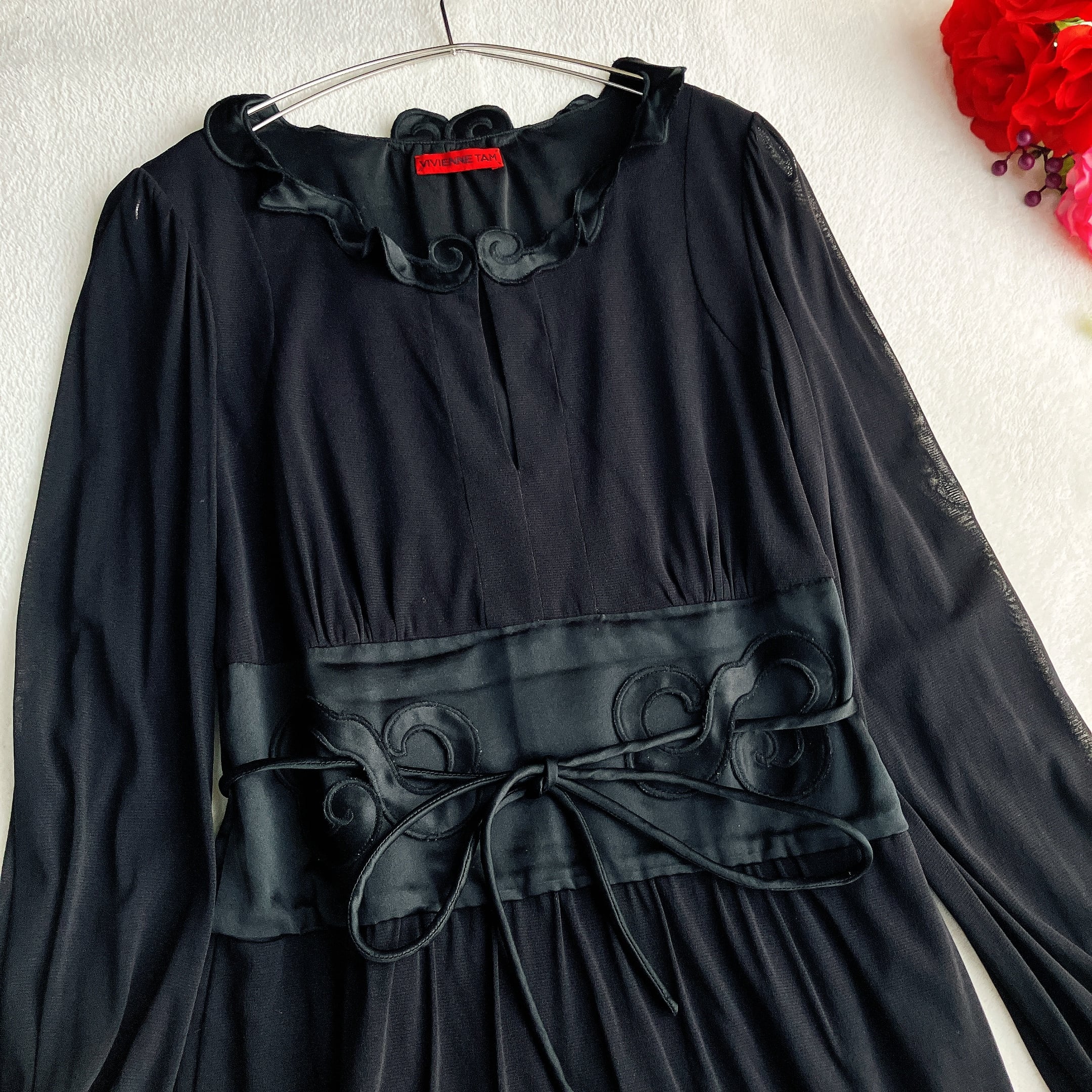 美品/VIVIENNE TAM ヴィヴィアンタム☆パワーネット シルク フリル