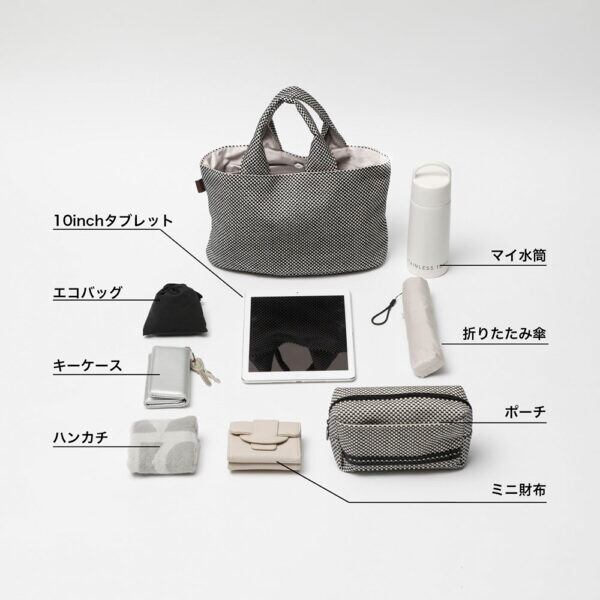期間・個数限定】sasicco オーバルトート ラベンダー | 三河木綿 刺子