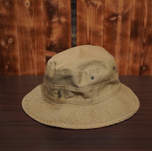 USA製 ralphlauren バケットハット M/ベージュ ラルフローレン