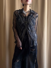 abstract mode sheer shirt-5135-1