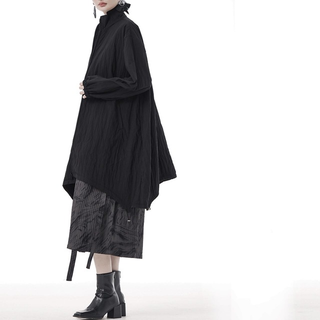 High neck nylon gather setup C0955