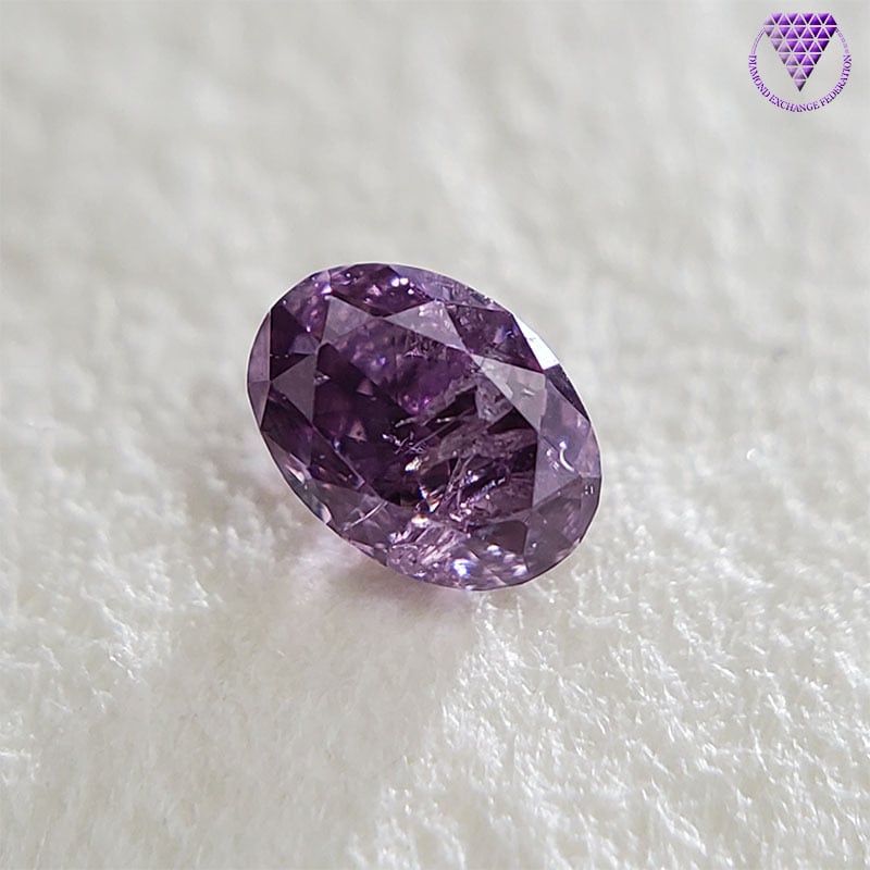 0.066 ct Fancy Deep Pink Purple I2 天然 ピンク パープル 