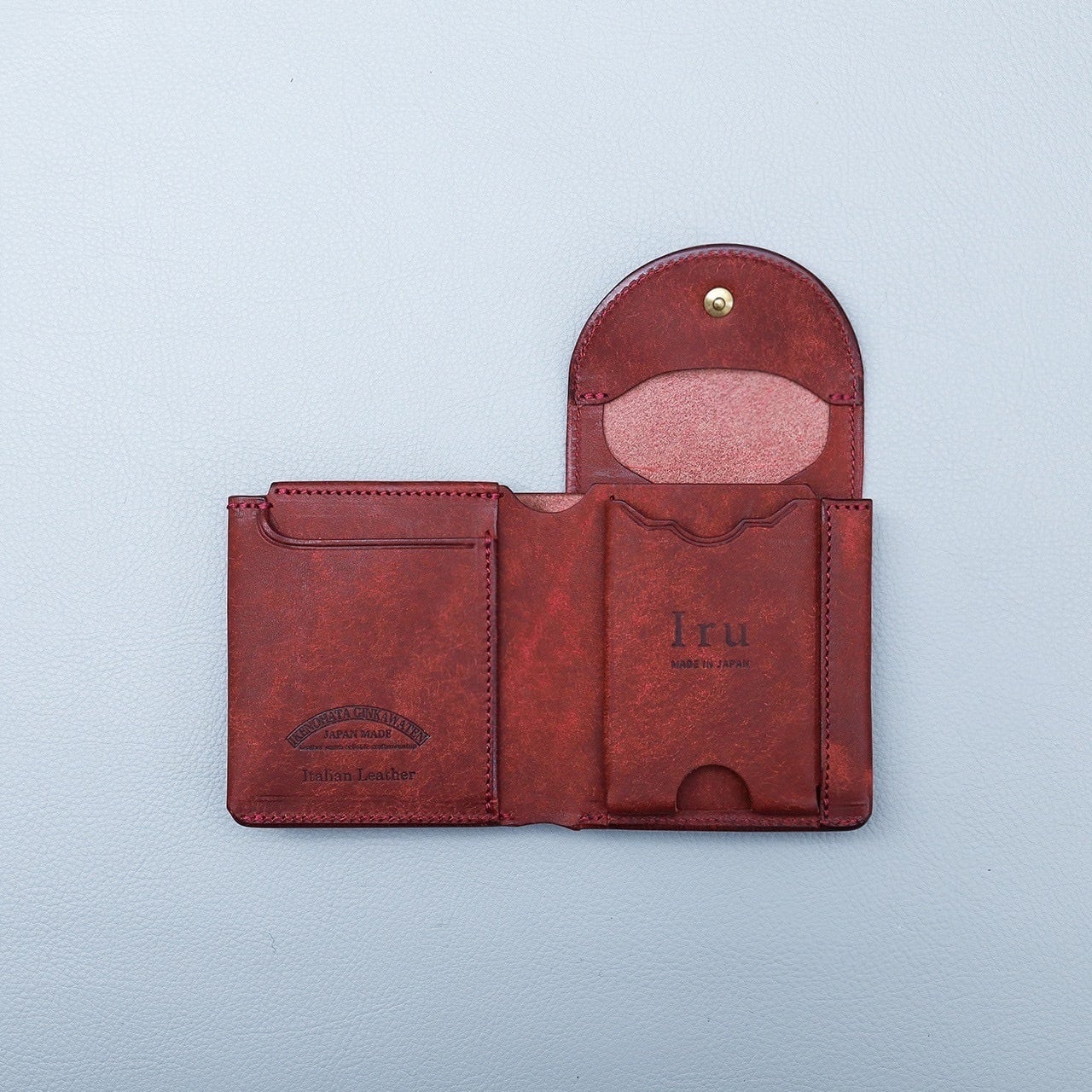 Iru×IKENOHATA GINKAWATEN】PUEBLO LEATHER GARSON WALLET MOMIJI