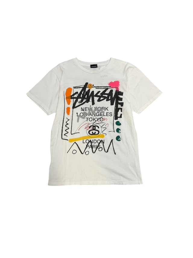 STUSSY paint graffiti world tour ペンキ 落書き ワールドツアー Tシャツ