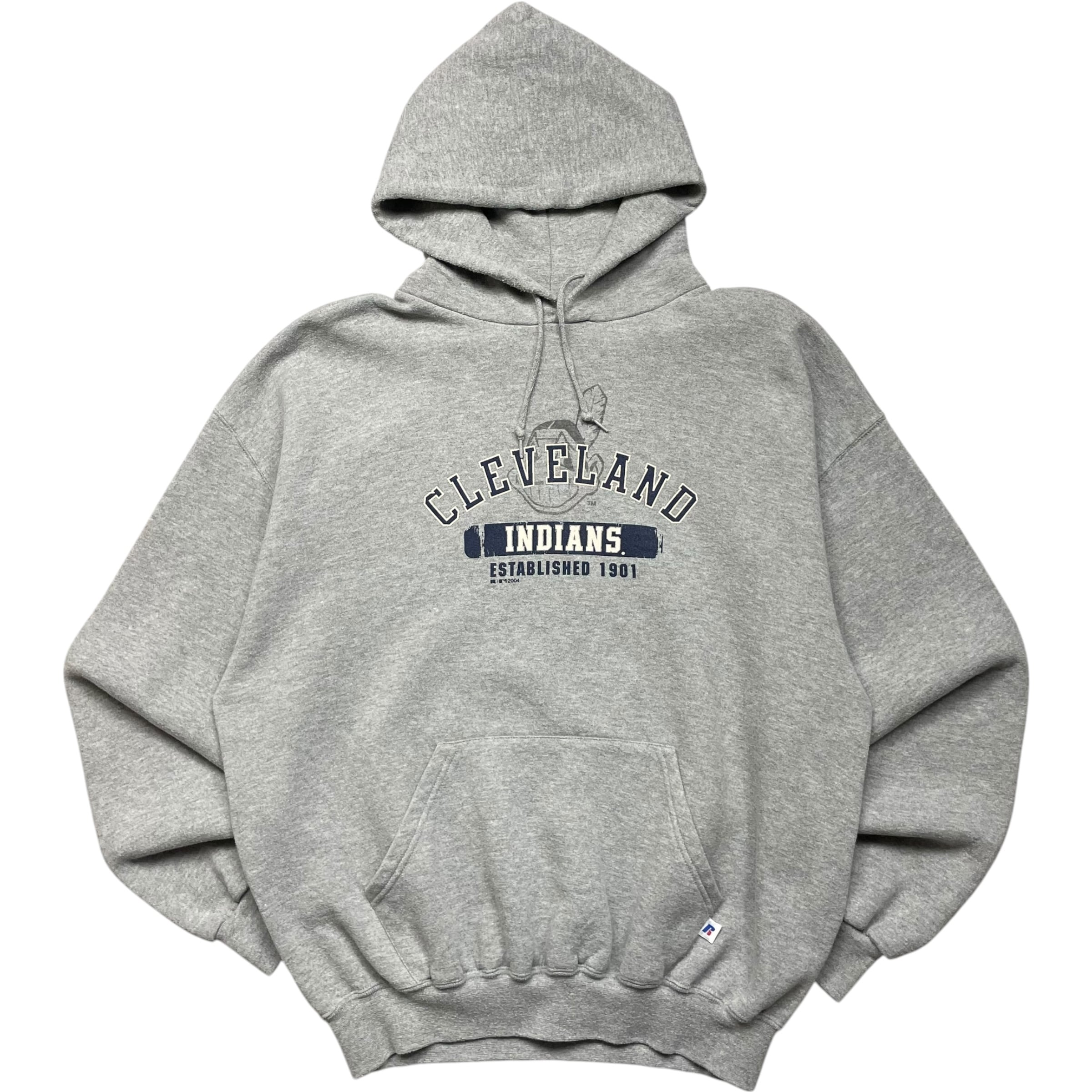 《XL》 russell athletic ラッセルアスレチック スウェット パーカー 野球チーム プリント グレー 90年代〜 no.7063