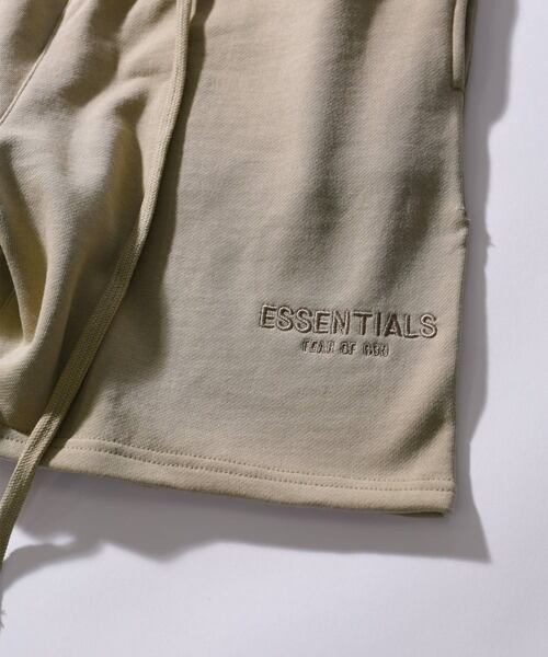 ESSENTIALSエッセンシャルズ刺繍ロゴスウェットハーフパンツ（ベージュ、グレー）￥21000＋tax