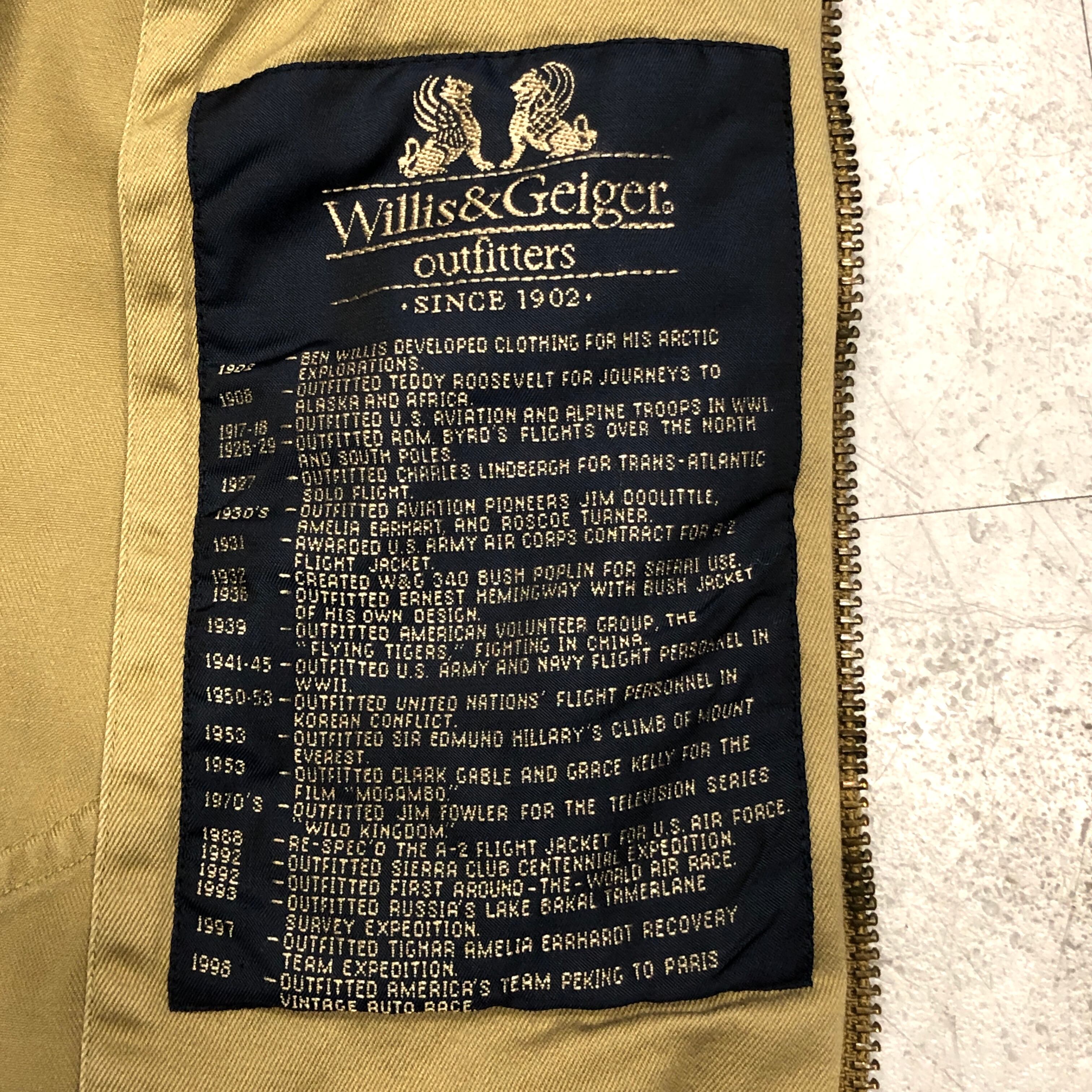 WILLIS&GEIGER F/Z COTTON BLOUSON 1990's | safarionline