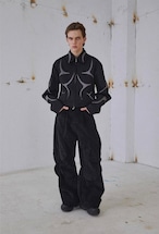 54A0 Windbreaker Style Wide Pants