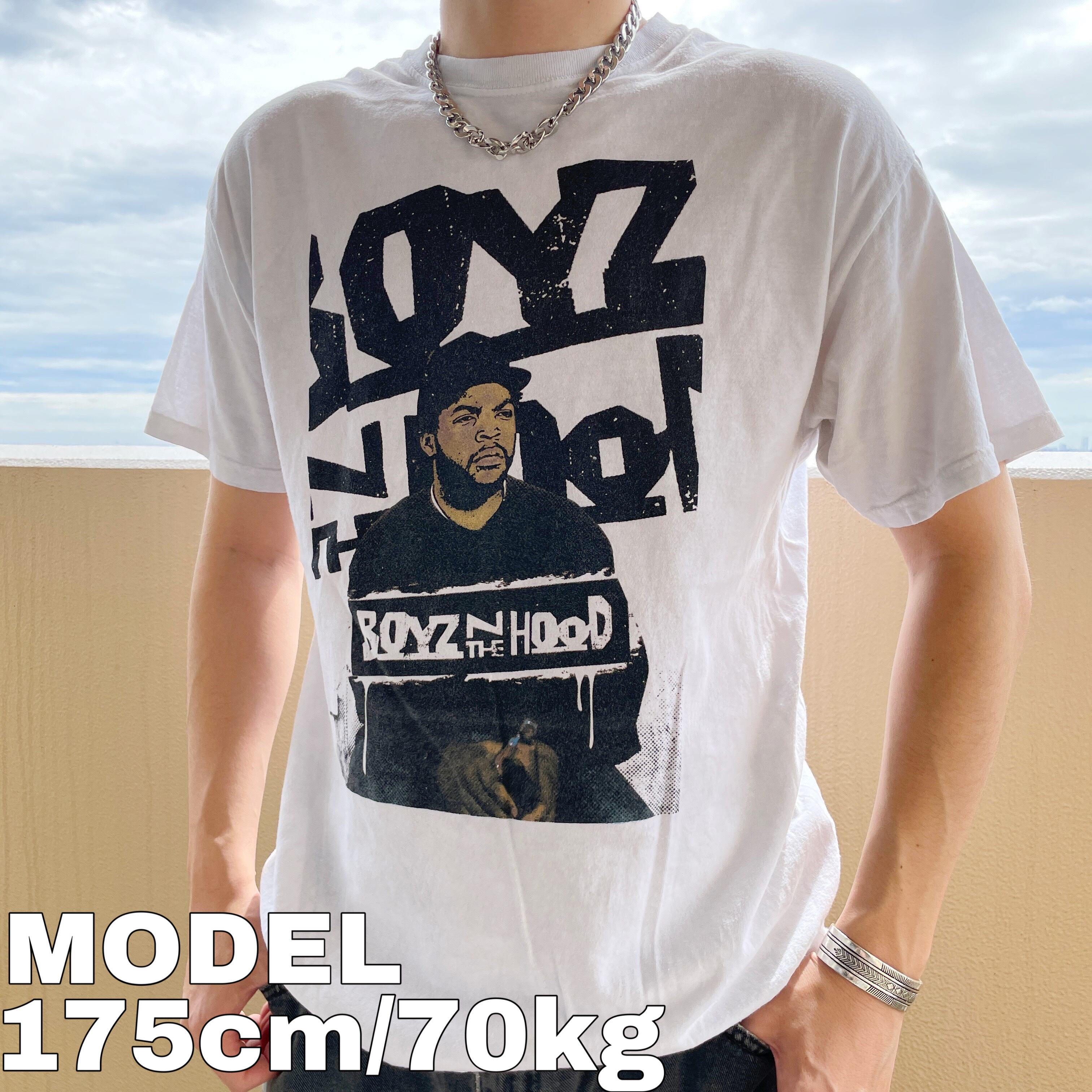 ボーイズインザフッド アイスキューブ ムービーTシャツ L 白 黒 90s 