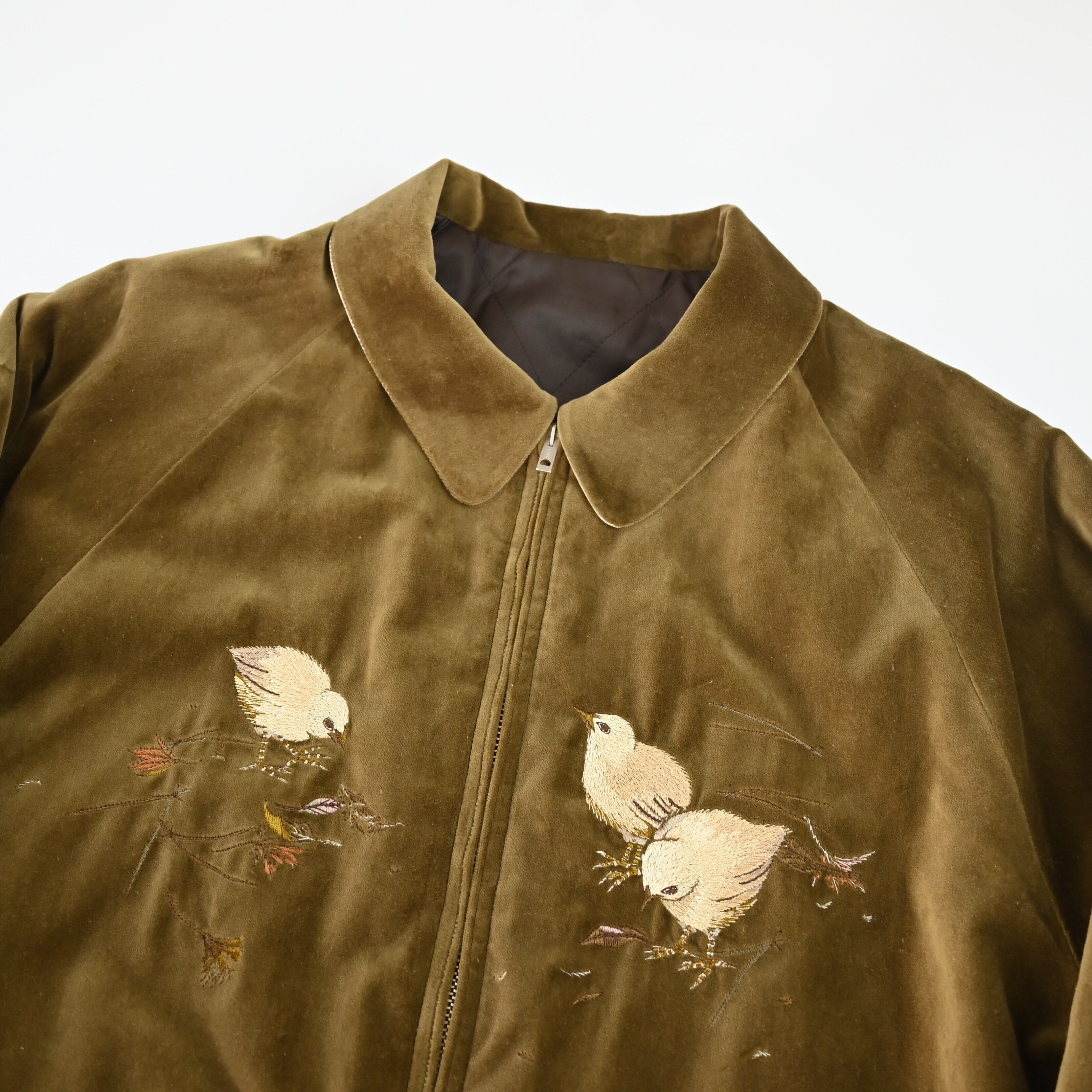 OLD JOE / STUNNING VELVET SOUVENIR JACKET(Niwatori to Hiyoko) | GANKO