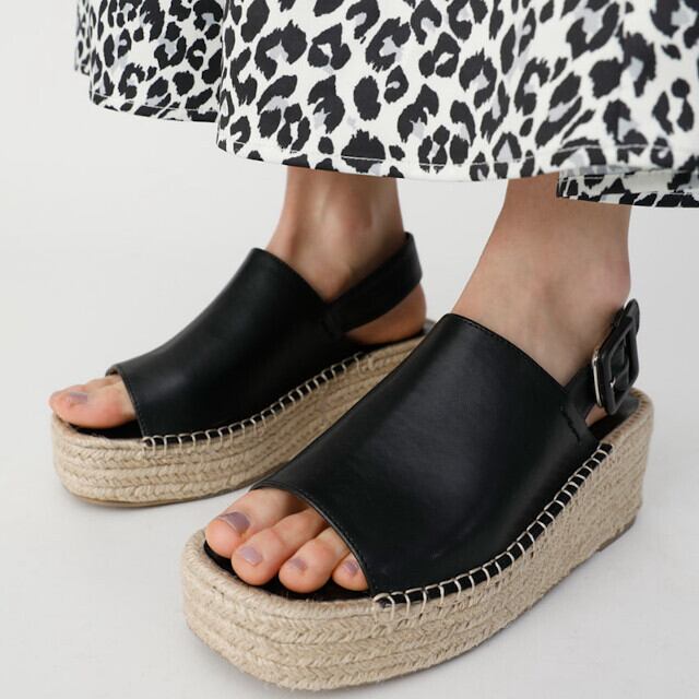 サンダル レディース 靴 ウェッジソール オープントゥ ブラック/ベージュ/キャメルスエード/カーキスエード 22.5cm/23cm/23.5cm/24cm/24.5cm/25cm