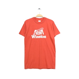 80S USA製 ASA Winston ソフトボール ヴィンテージ Tシャツ メンズM シングルステッチ 赤色 アメカジ 古着 @BB0645