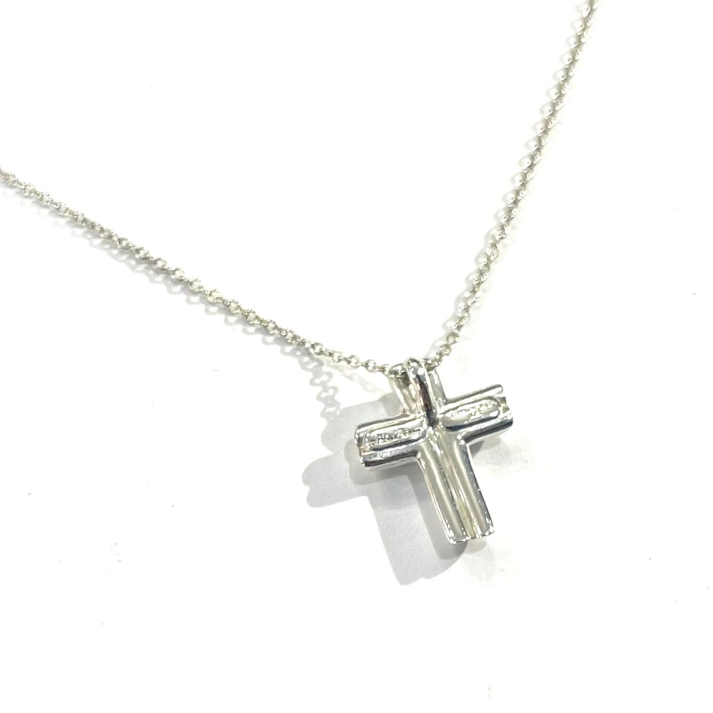 TIFFANY&CO.】2633 テンダネスハート クロスネックレス SV925 41cm