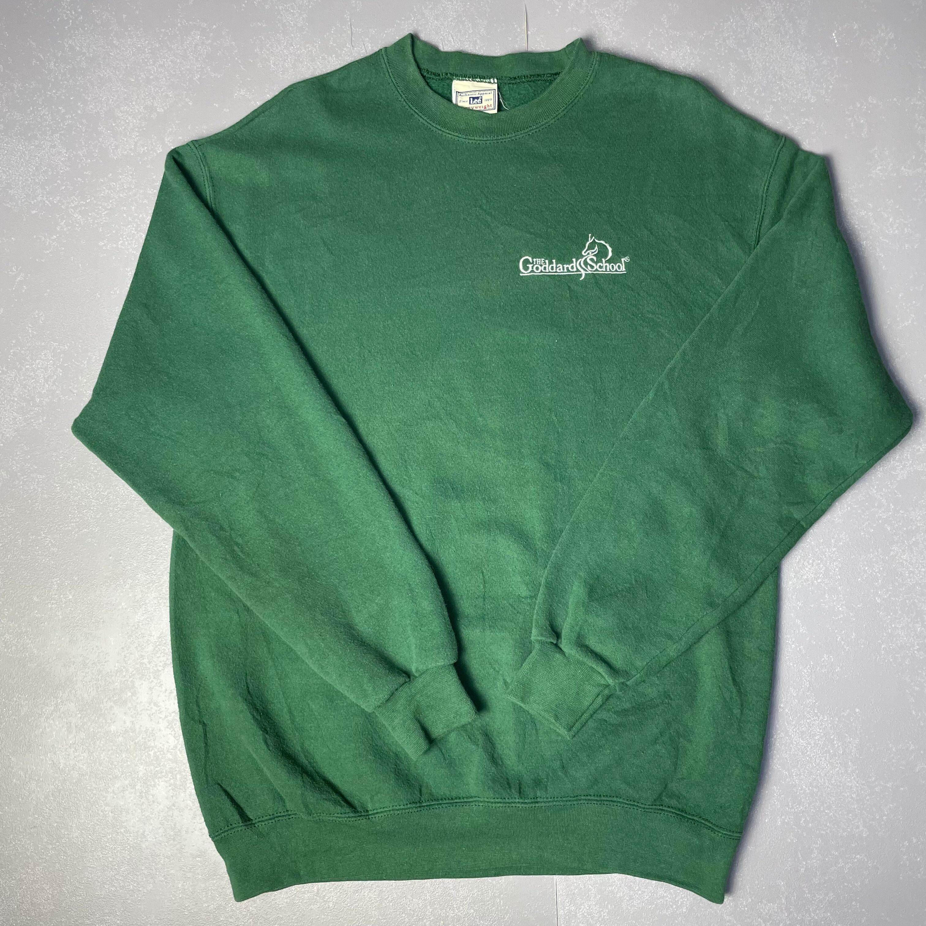 ビッグサイズ Lee リー ヘビーウェイト 胸 スウェットシャツ メンズL 相当古着 プルオーバー トレーナー 90S ヴィンテージ ビンテージ グリーン 緑色【トレーナー】