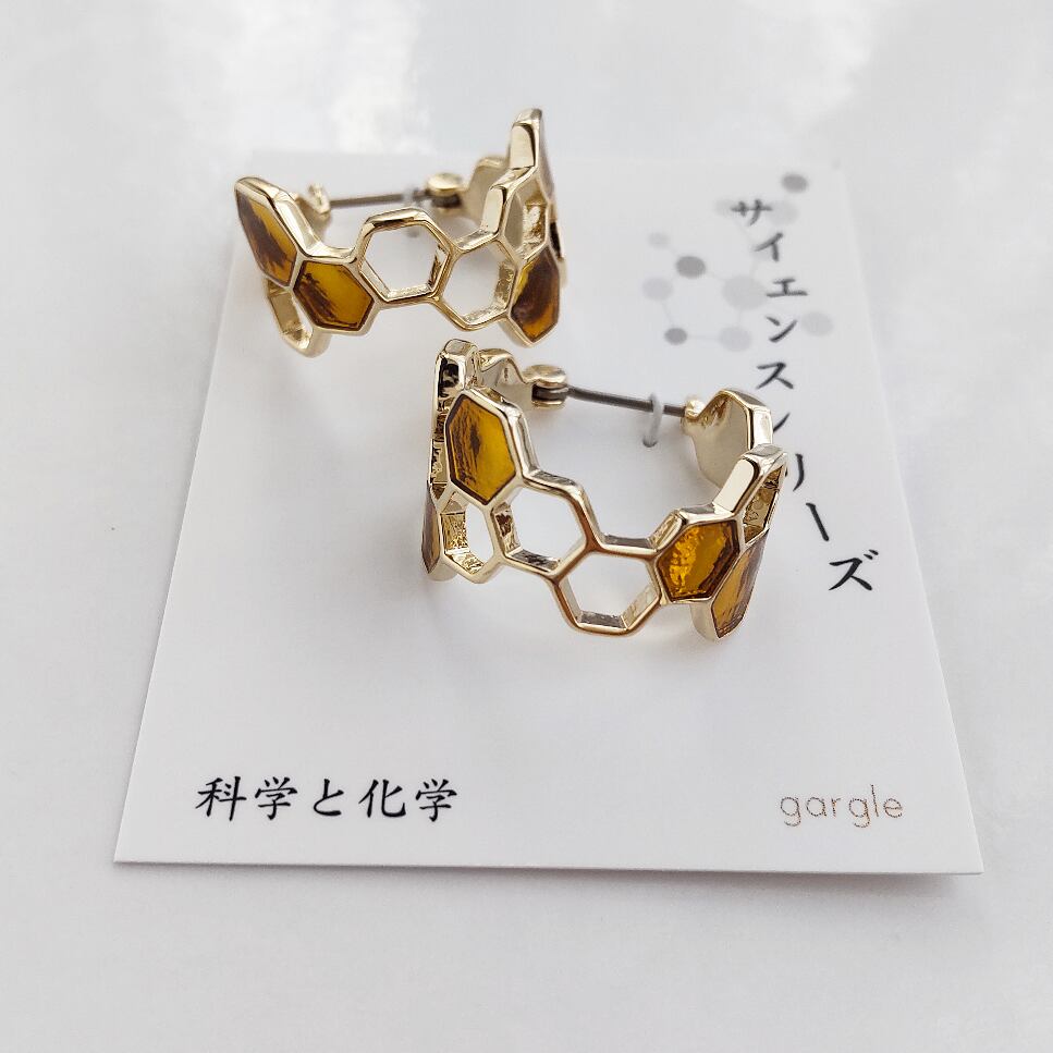 Gargle ハニカムフープ ピアス 蜂の巣 ハチミツ Gd Sv ガーグル 送料無料 京都のかわいい雑貨屋さん ミハスピトゥー Mijaspittoo
