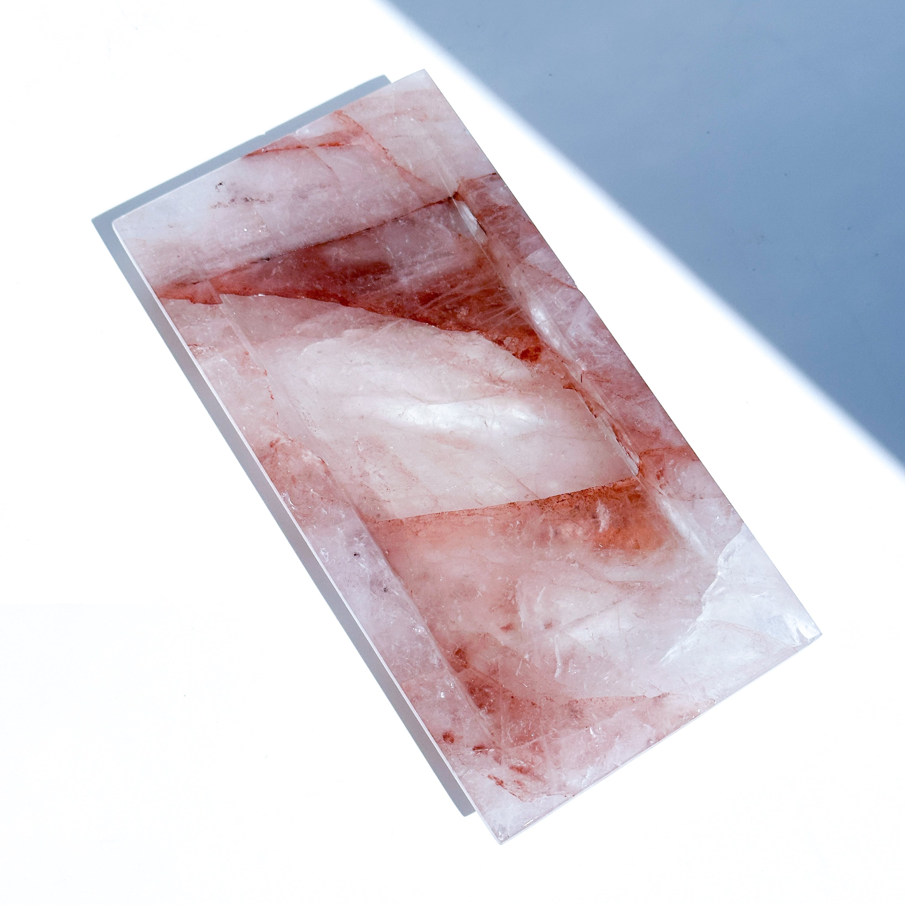 レッドヘマタイトクォーツのトレー02◇ Red Hematite Quartz ◇ 天然石・鉱物・パワーストーン・インテリア