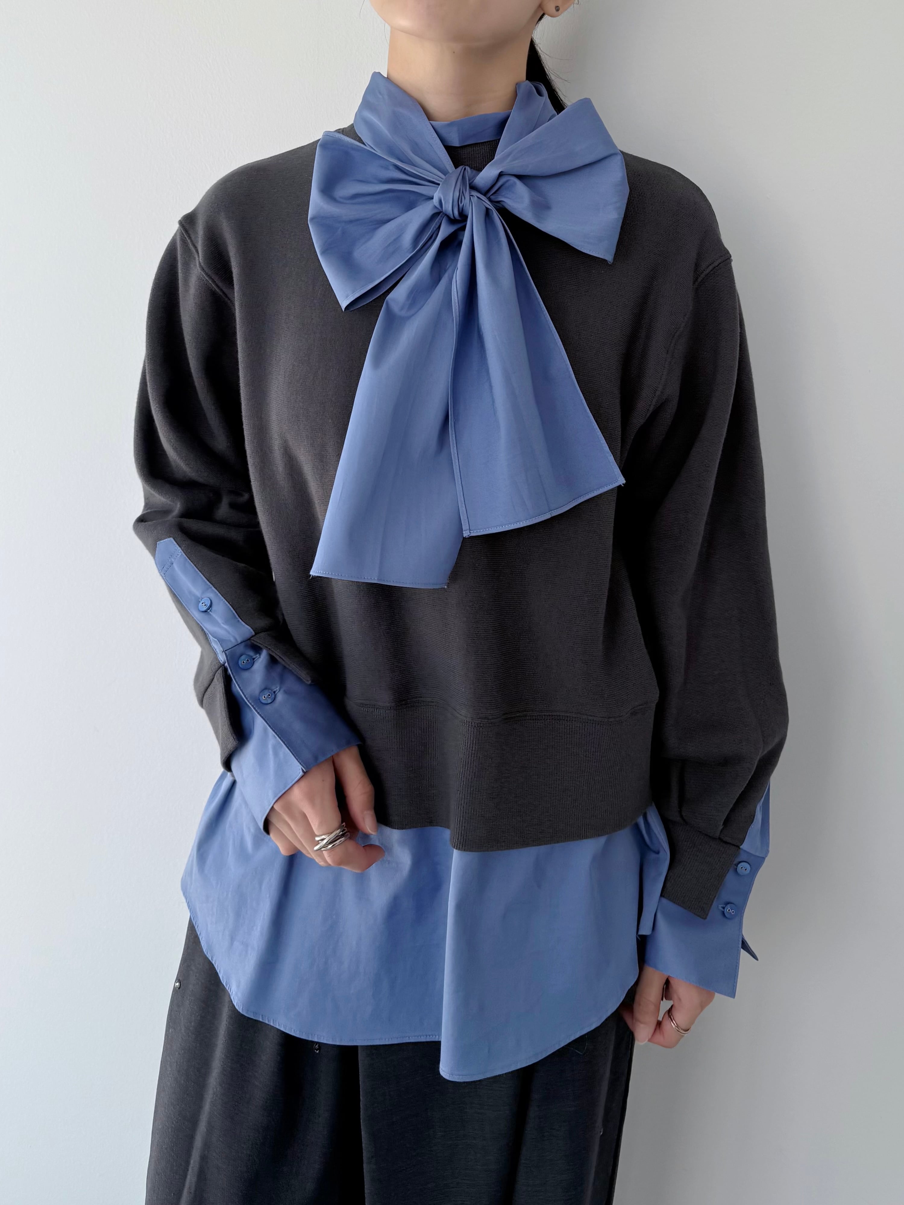 muveil パフスリーブラメプルオーバー ネイビー 楽天市場】【MUVEIL】 スワンプルオーバー ミュベール