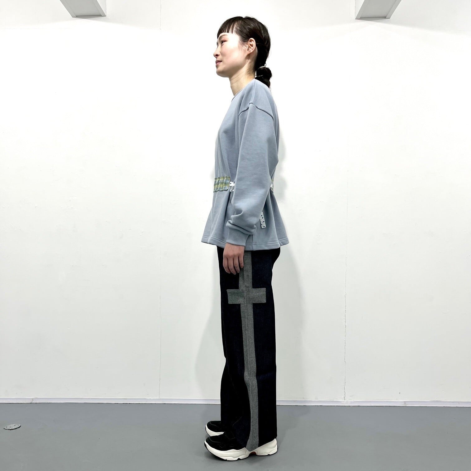 FUTATSUKUKURI / デニムクロスラインパンツ（Navy） | new pure plus