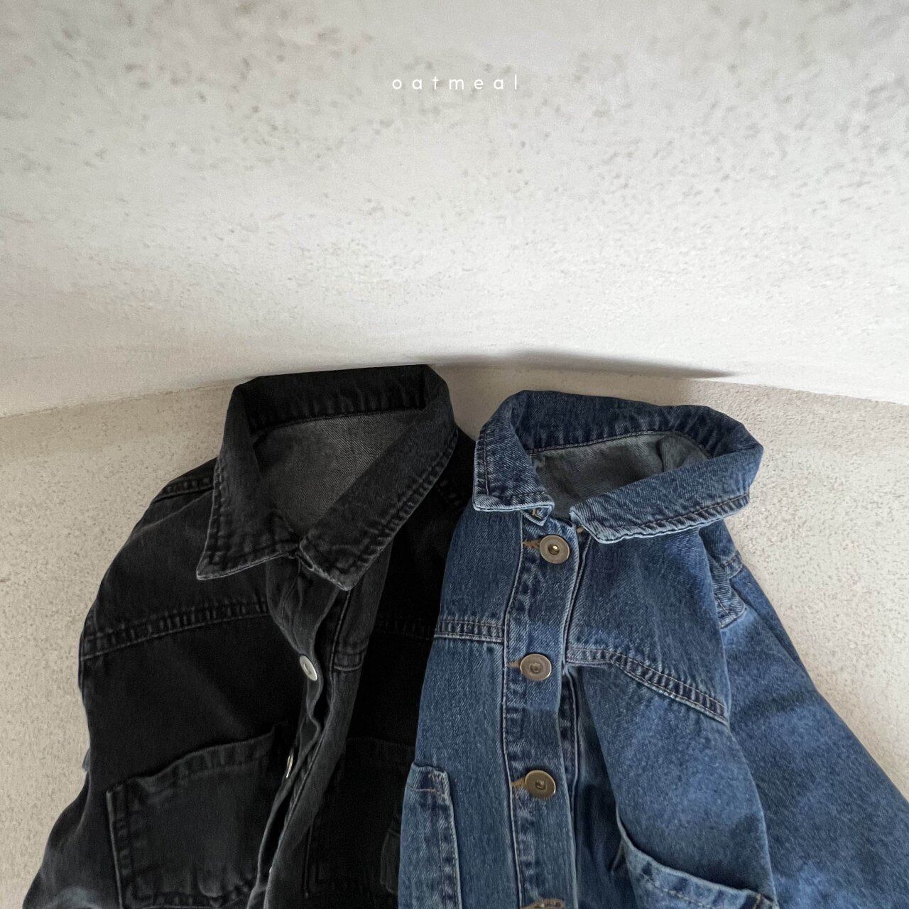 ミディアムブルー110.120|均一セール【即納】oatmeal| Roger Denim Jacket
