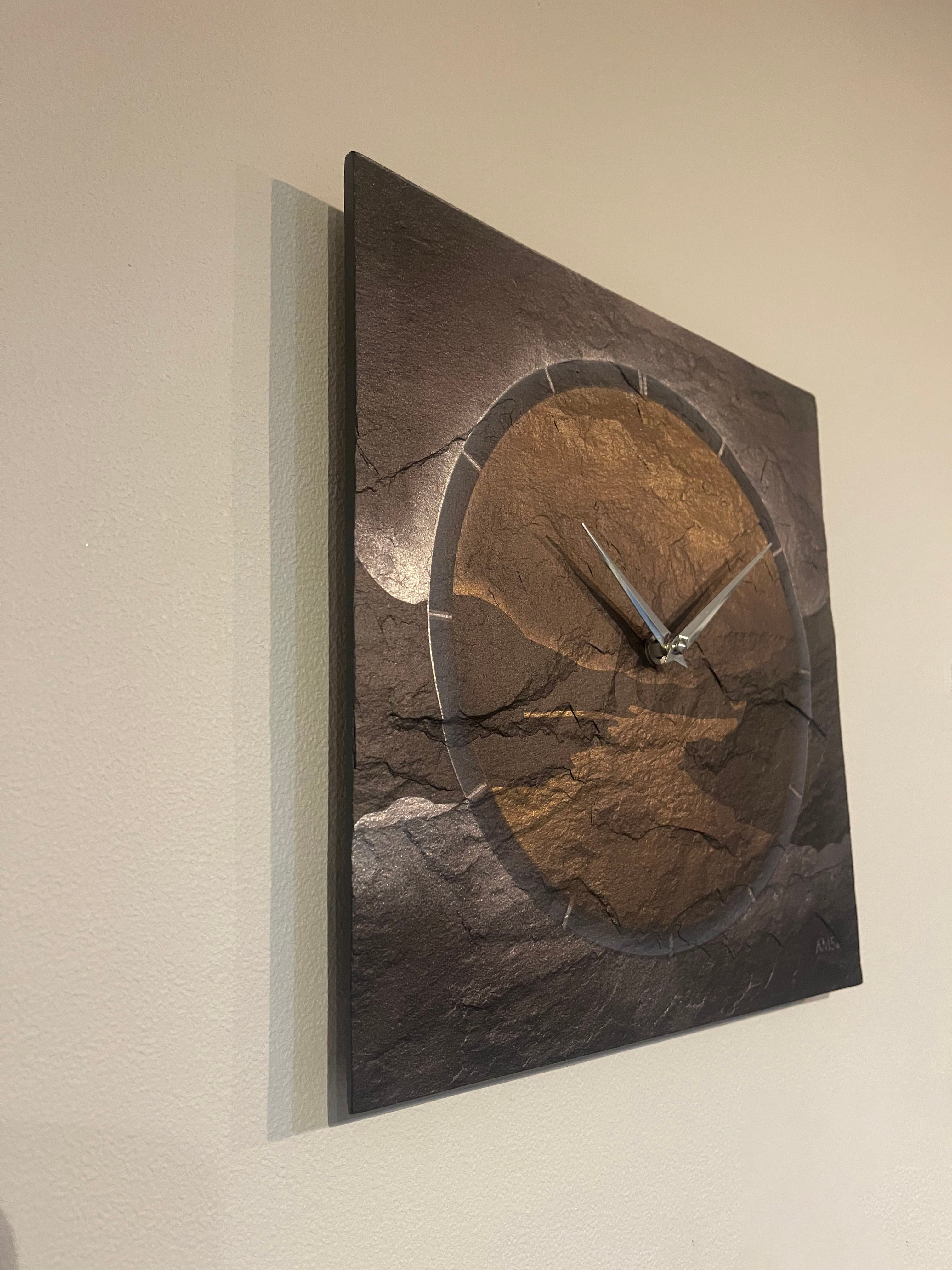 AW-2110】壁掛け時計 掛け時計 輸入時計 石の時計 クール おしゃれ