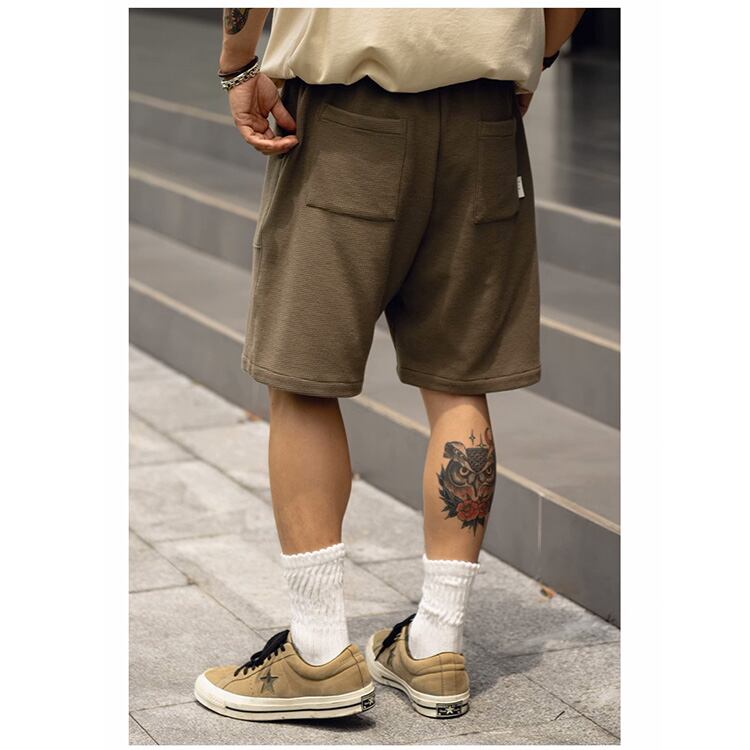 ★WAFFLE PATCH POCKET SHORTS　　　A0716
