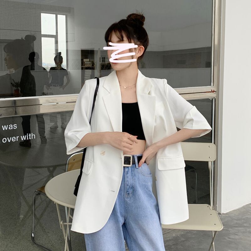 ホワイトジャケット サマースタイル 夏物 試着室63642530589