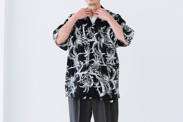 HAWAIIAN PRINT - OPEN COLLAR SHIRT : ハワイアンプリント - オープンカラーシャツ