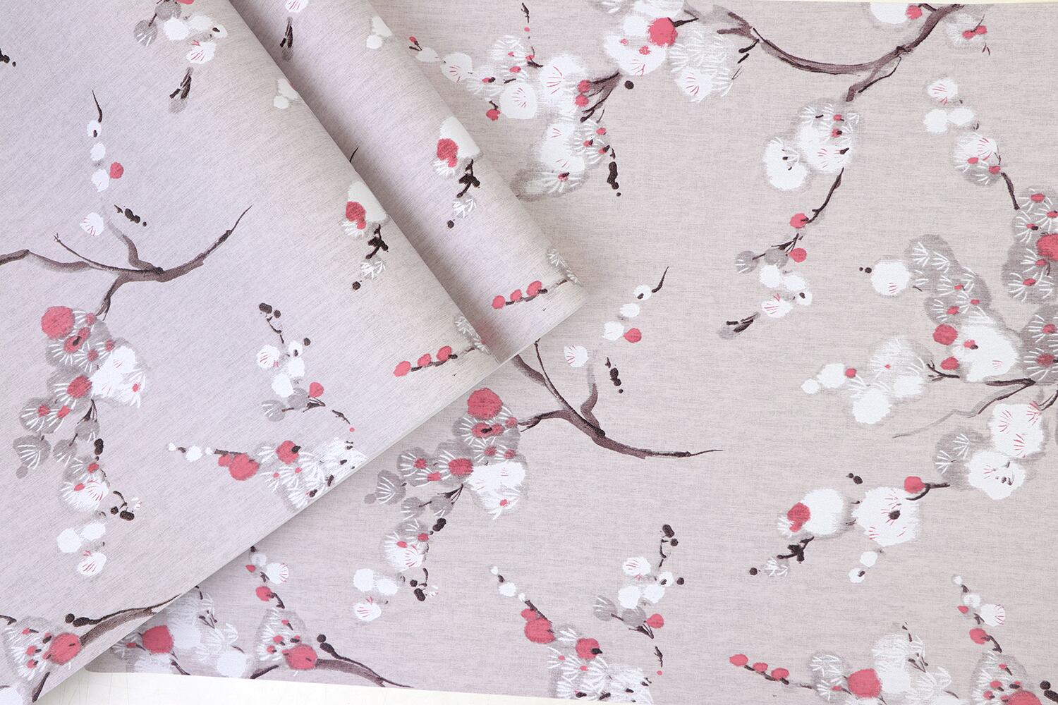 【特急取り寄せ】ベージュ×グレー梅花 FL775001MT