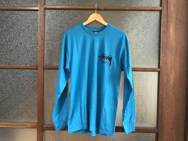 STUSSY HAWAII L/S TEE (OCEAN)