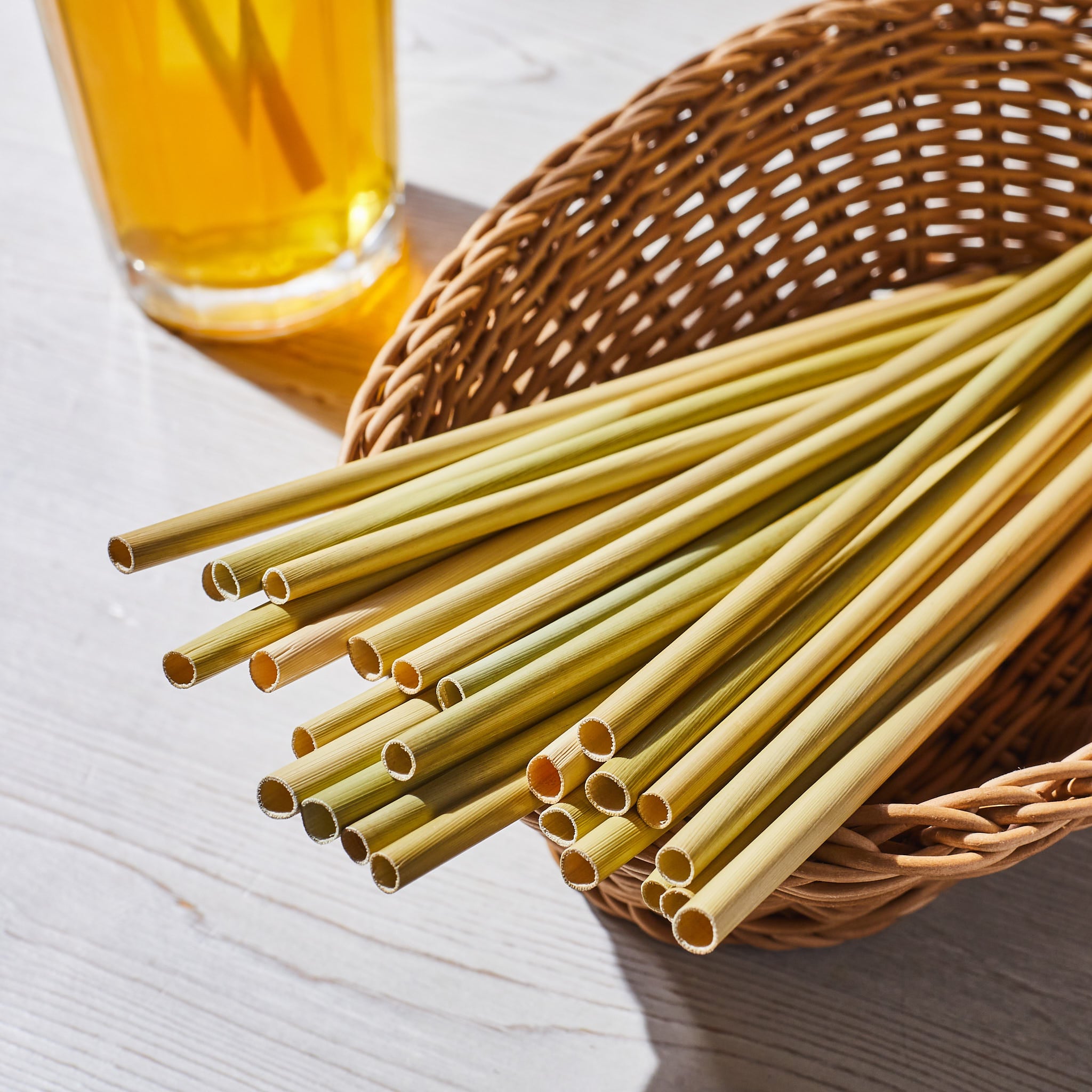 ストロー　20パックx100本入り 草ストロー（20cm/20本入り） | HAYAMIの草ストロー