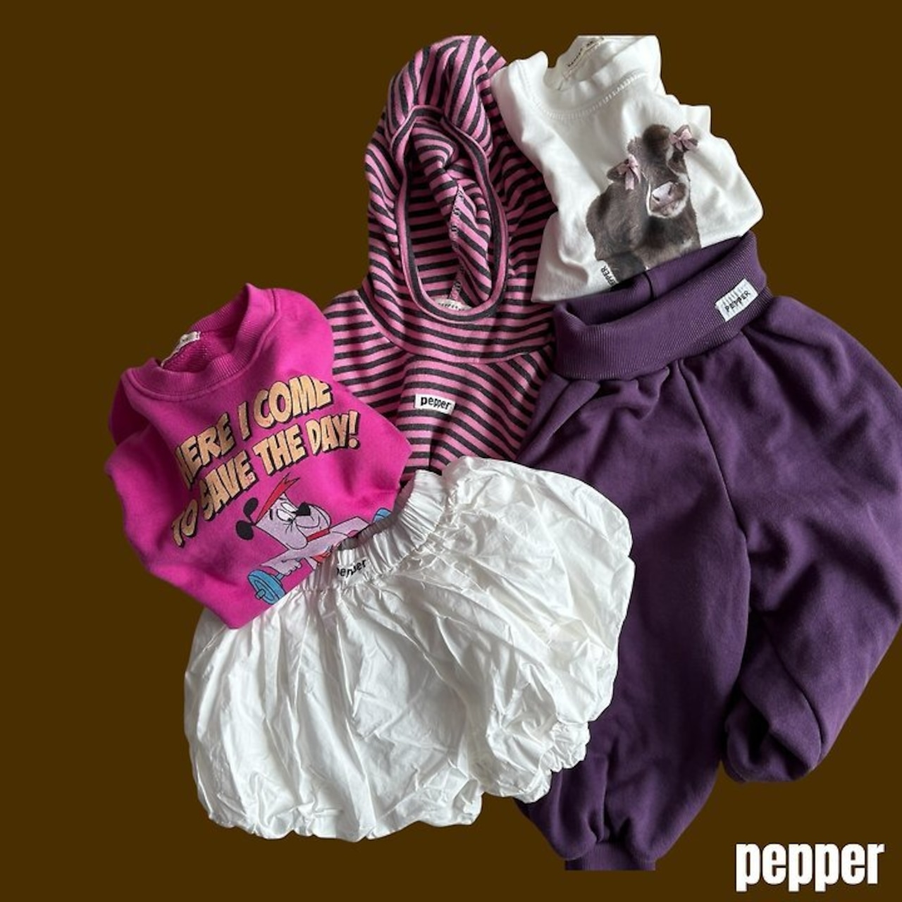 韓国子供服 / PEPPER / 26Autumn / ダンベル スウェット / 秋服 *XS~XL *