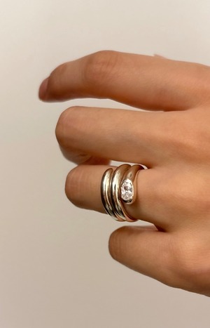 (SV925)snake cz ring
