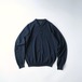 【croft&barrow】L/S Cotton Knit Polo Shirt Navy L
