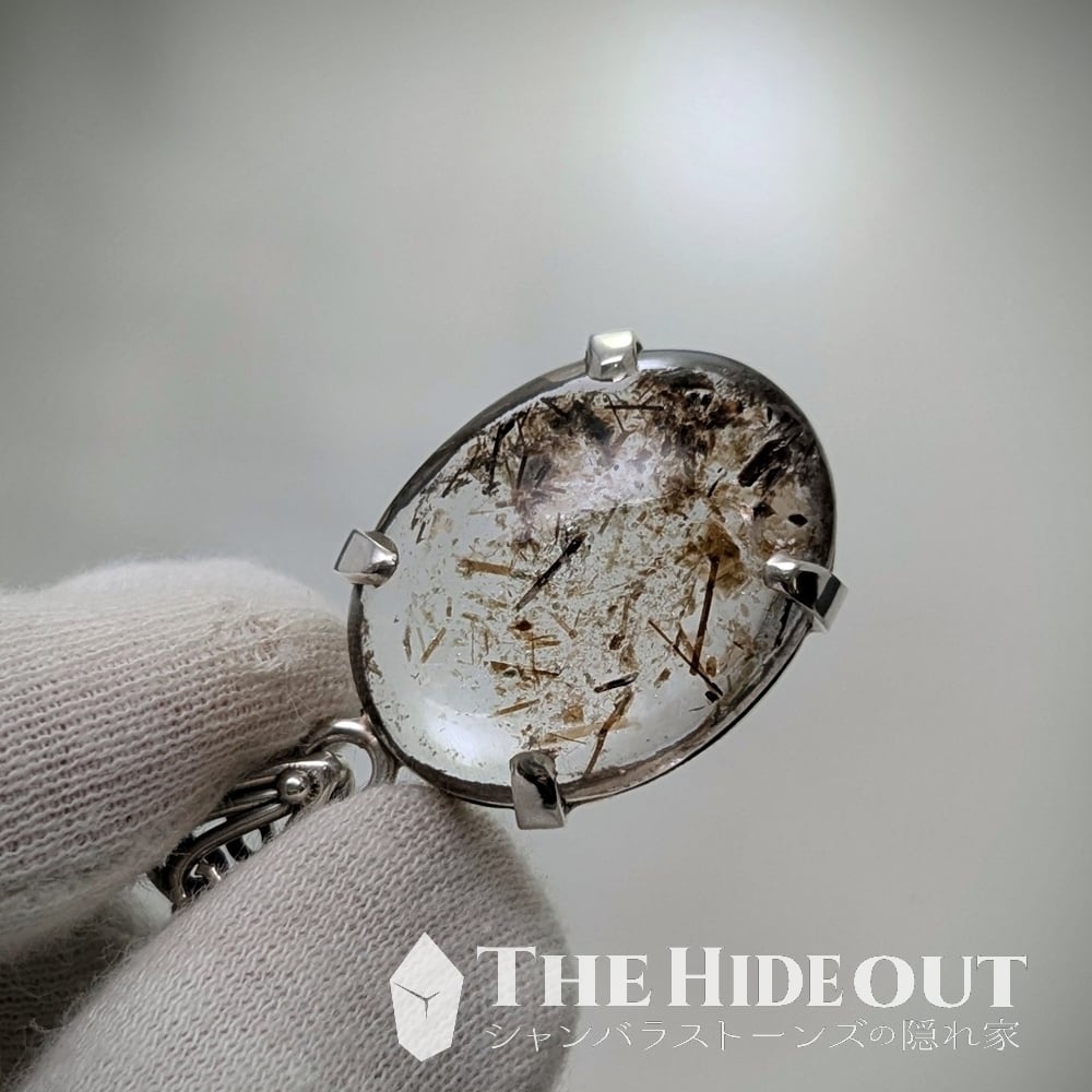 ★限定ご提供★透明☆ヒマラヤ水晶【ヒマラヤ産ラフカットペンデュラム♢金具付】❤️ ヒマラヤ水晶〜ダブルフレーム・マクラメペンダント〜no.11047