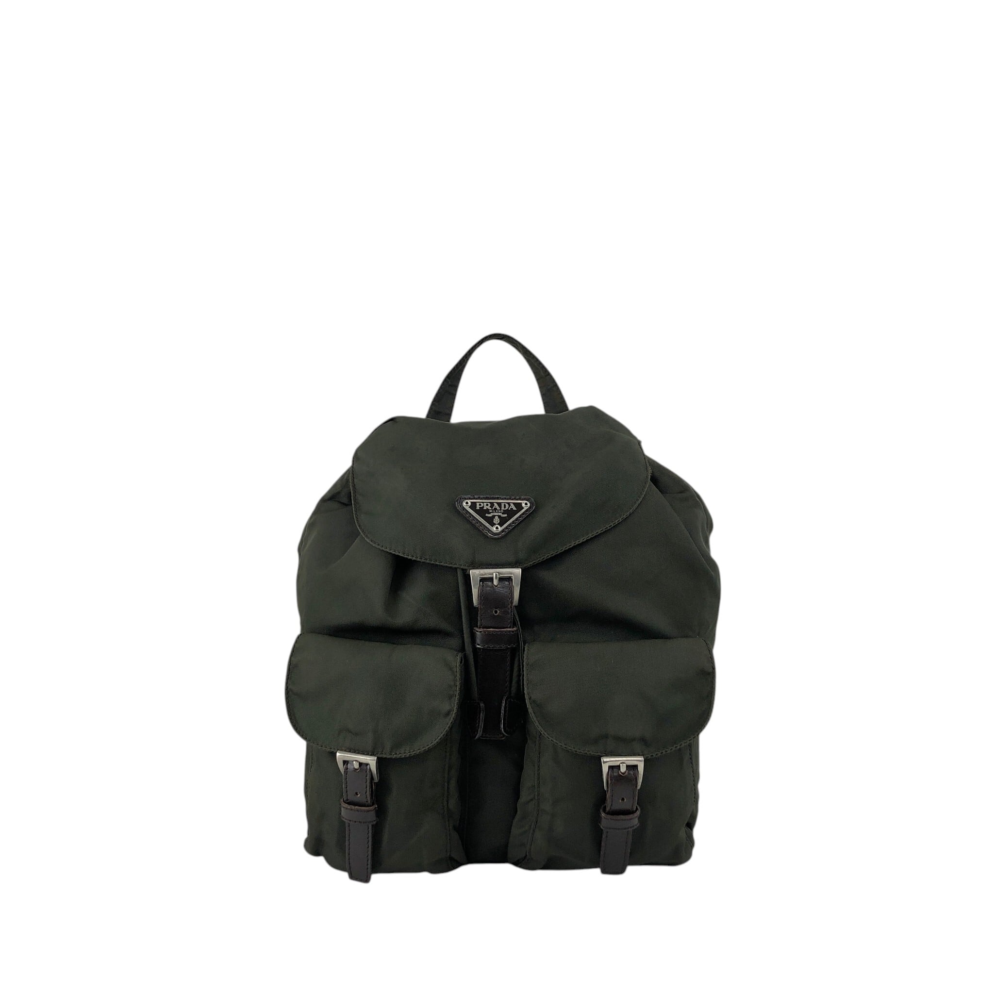 PRADA プラダ バックパック カーキ トライアングルロゴ ナイロン