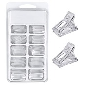 フォームチップ ネイル チップフォーム 長さだし 100枚 ネイルフォーム 長さ出し バーチャルジェルチップ型モールド ポリジェル専用 ネイルチップ ネイル延長 モールド クリップ付きYes132