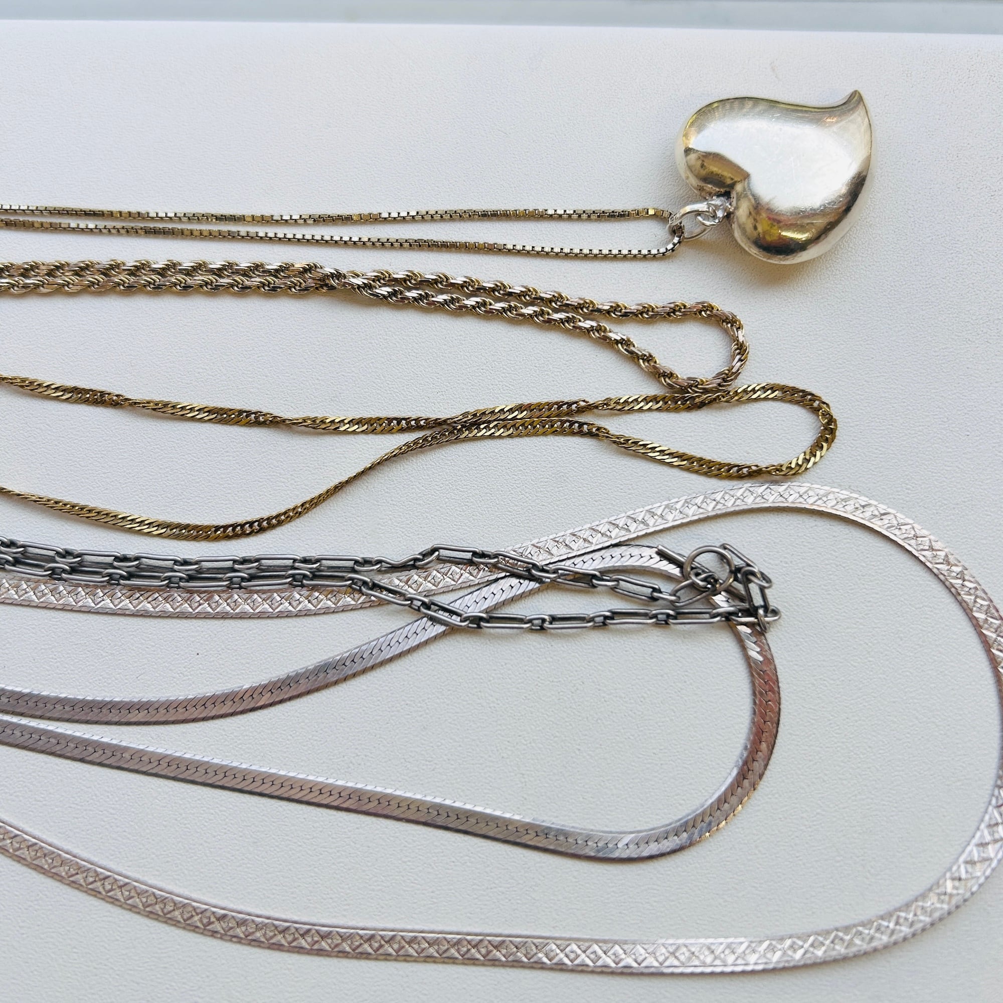 Italy シルバー925 GP ハートペンダントネックレス（60cm） | Milo