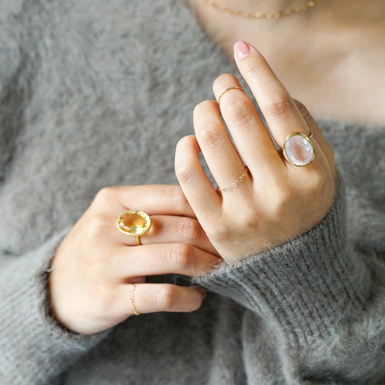 【K18】chain リング