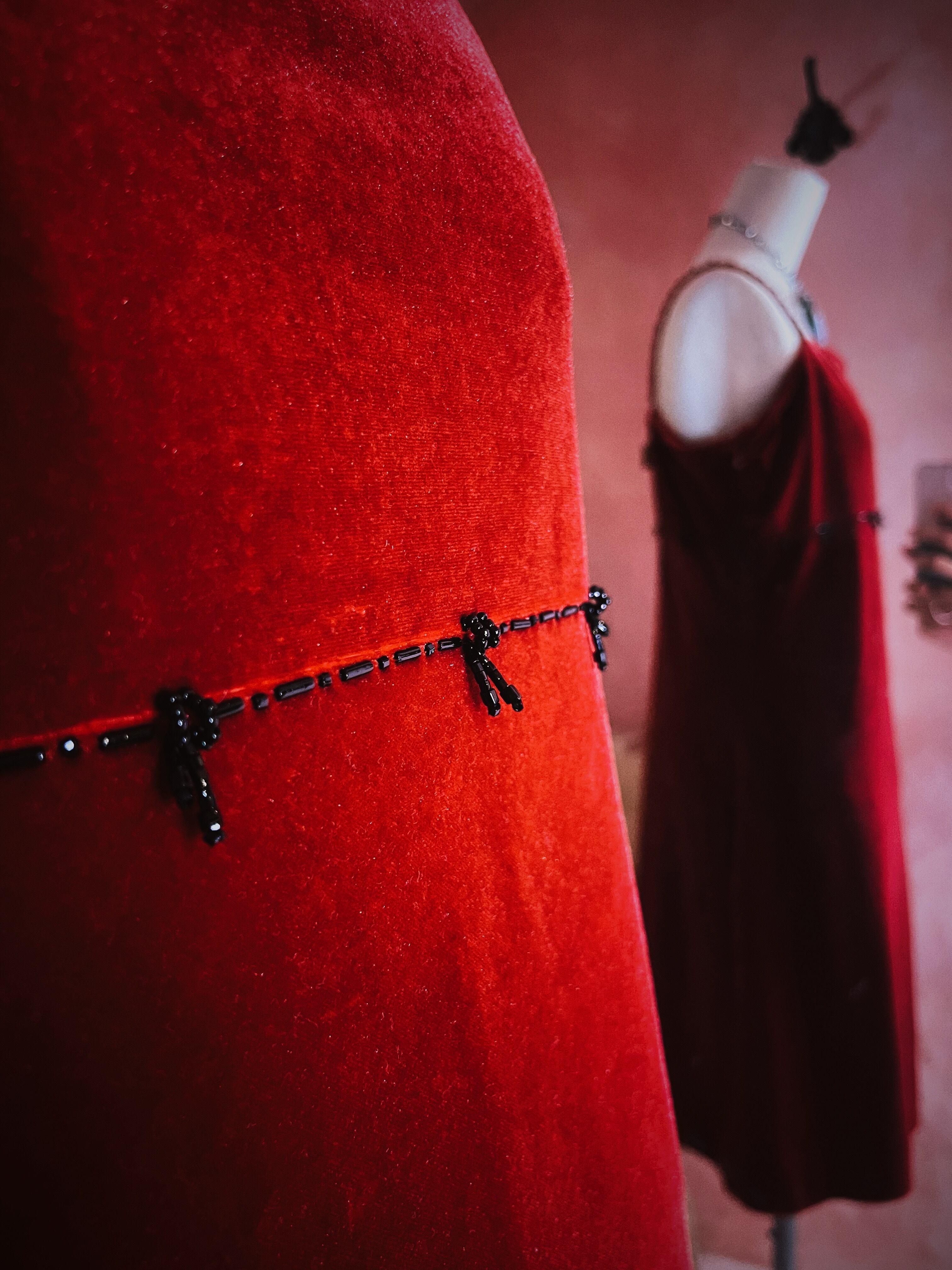 used velour camisole dress