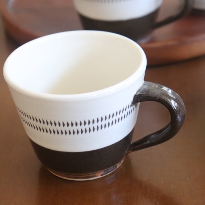 小石原焼 蔵人窯マグカップ 飛び鉋 Koishiwara-yaki] Mug Tobikanna