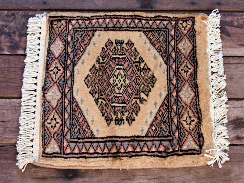 RAGB118 ヴィンテージ ミニラグ トライバルラグ 絨毯 30cm×30cm | 古着
