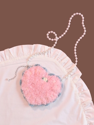 knit smart-phone pochette(strawberry chocolate)