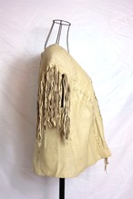 Fringe design lather top