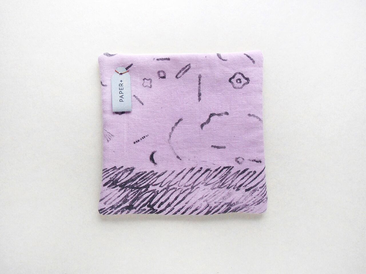 手刷りプリントコースター/パープル
