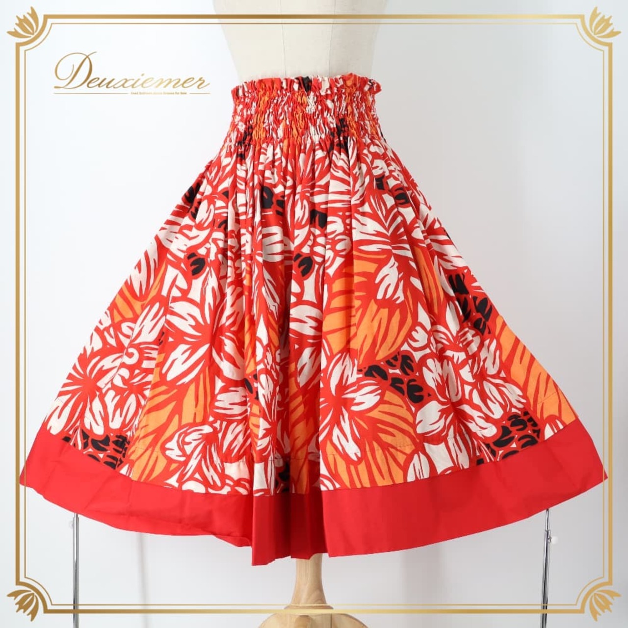 フラダンス 衣装 パウスカート レッド系 トーチジンジャー TorchGinger ハワイアンプリント アロハ フラ ダンス レッスン 練習 スカート 花柄 植物柄 赤 白 橙 黒 ダンス衣装 ハワイアンダンス レディース ブラック系 ホワイト系 オレンジ系 華やか 鮮やか おしゃれ ウエストゴム ゴム仕様 レッド 赤系 黒系 プリント 柄入り カラフル 南国風 ハワイアン イベント 発表会 舞台衣装 レッスン用 練習用 通学 デイリー きれいめ かわいい 大人可愛い ボリュームスカート ドレス風