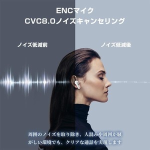 ワイヤレスイヤホン Bluetooth5.3 Hi-Fiステレオ ENCノイズキャンセリング AAC対応 IPX7防水 通話 マイク内蔵 左右分離型