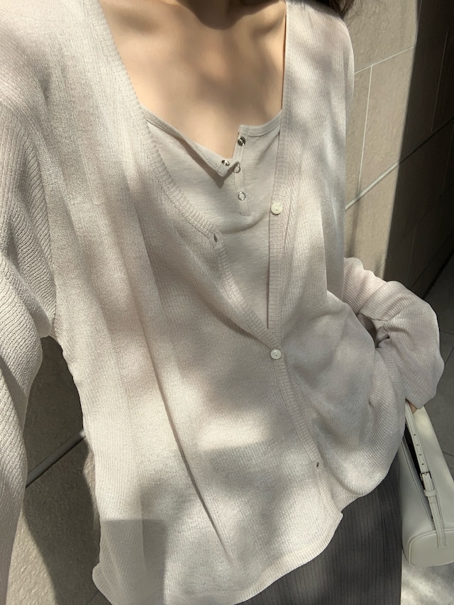 (予約) taffeta / Seer cardigan 3color