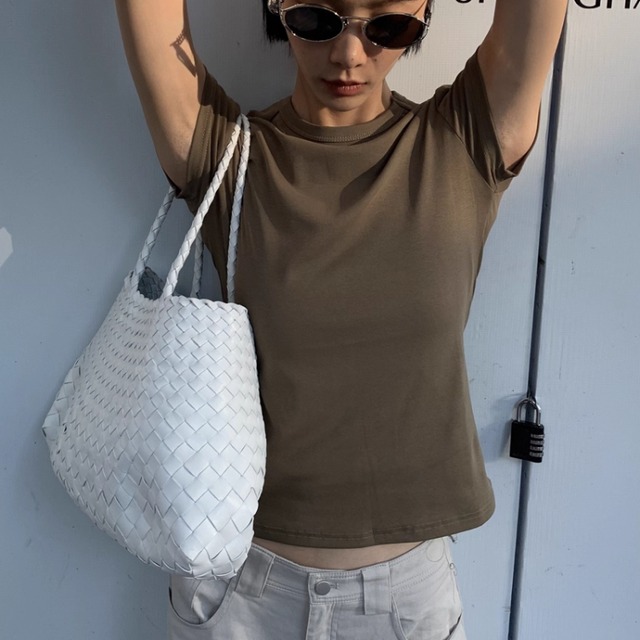 クルーネックスリムフィットベーシックTee 4color [am03200]
