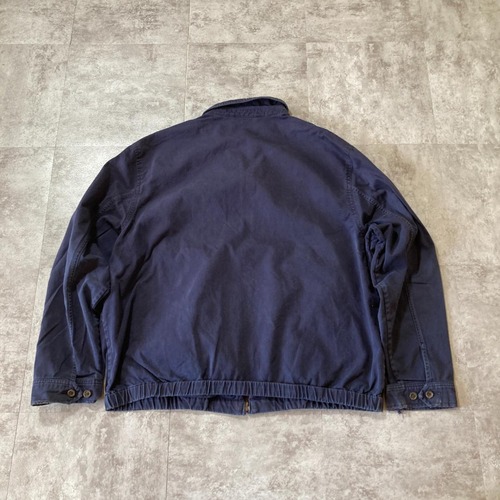 90-00s Polo by Ralph Lauren ネイビー コットンツイル スイングトップ 無地 タイ製 XL jacket 詳細写真13