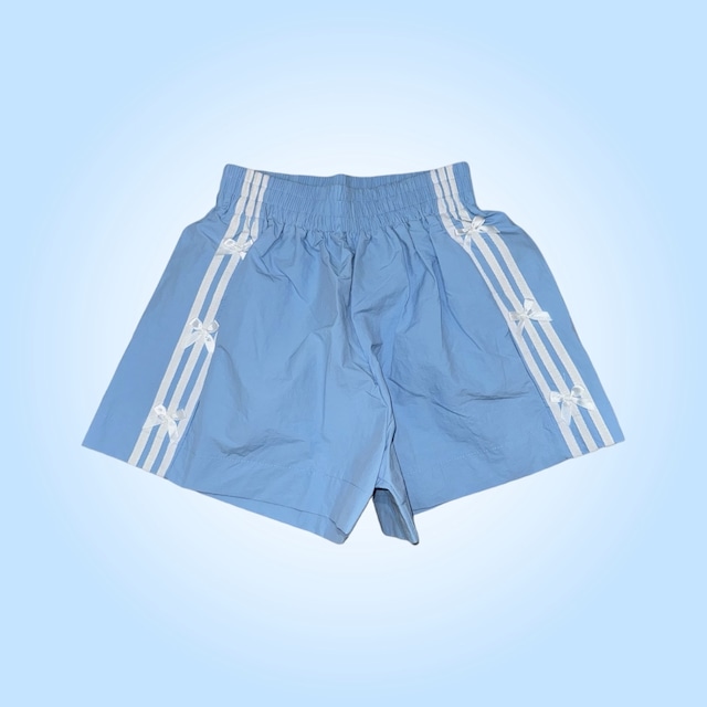 ナイロンリボンショートパンツ水色